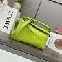 Loewe Small Puzzle in Classic Calfskin-Grass Green