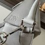 Loewe Small Puzzle in Grained Calfskin-Ash grey 