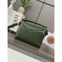 Loewe Small Puzzle in Classic Calfskin-Bottle green 