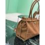 Prada Cocoa Brown Large suede leather handbag