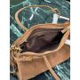 Prada Cocoa Brown Large suede leather handbag