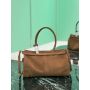 Prada Cocoa Brown Large suede leather handbag