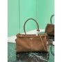 Prada Cocoa Brown Large suede leather handbag