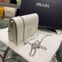 Prada Brushed leather shoulder bag