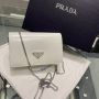 Prada Brushed leather shoulder bag