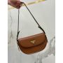 Prada Arqué leather shoulder bag with flap