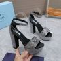 Prada Satin platform sandals with crystals, 35-41