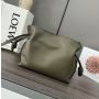 Loewe Mini Flamenco Bag-Olive green