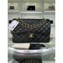 Chanel Classic Large Flap Handbag in Grained Leather  