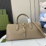 Gucci Medium Tote bag with Hook closure-Taupe