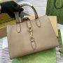 Gucci Medium Tote bag with Hook closure-Taupe