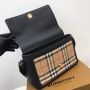 Burberry Check and Leather Note Bag