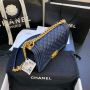 Medium Boy Chanel Handbag  in Lambskin 