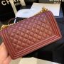 Medium Boy Chanel Handbag  in Lambskin 