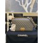 Medium Boy Chanel Handbag  in Lambskin 