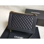 Large Boy Chanel Handbag  in Lambskin 