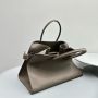 The Row Soft Margaux 15 Bag in leather-Grey