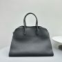 The Row Soft Margaux 15 Bag in leather-Black