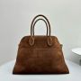 The Row Soft Margaux 15 Bag in Suede