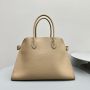 The Row Soft Margaux 15 Bag in leather-Taupe