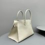 The Row Soft Margaux 15 Bag in leather-White