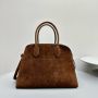 The Row Soft Margaux 12 Bag in Suede