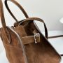 The Row Soft Margaux 12 Bag in Suede